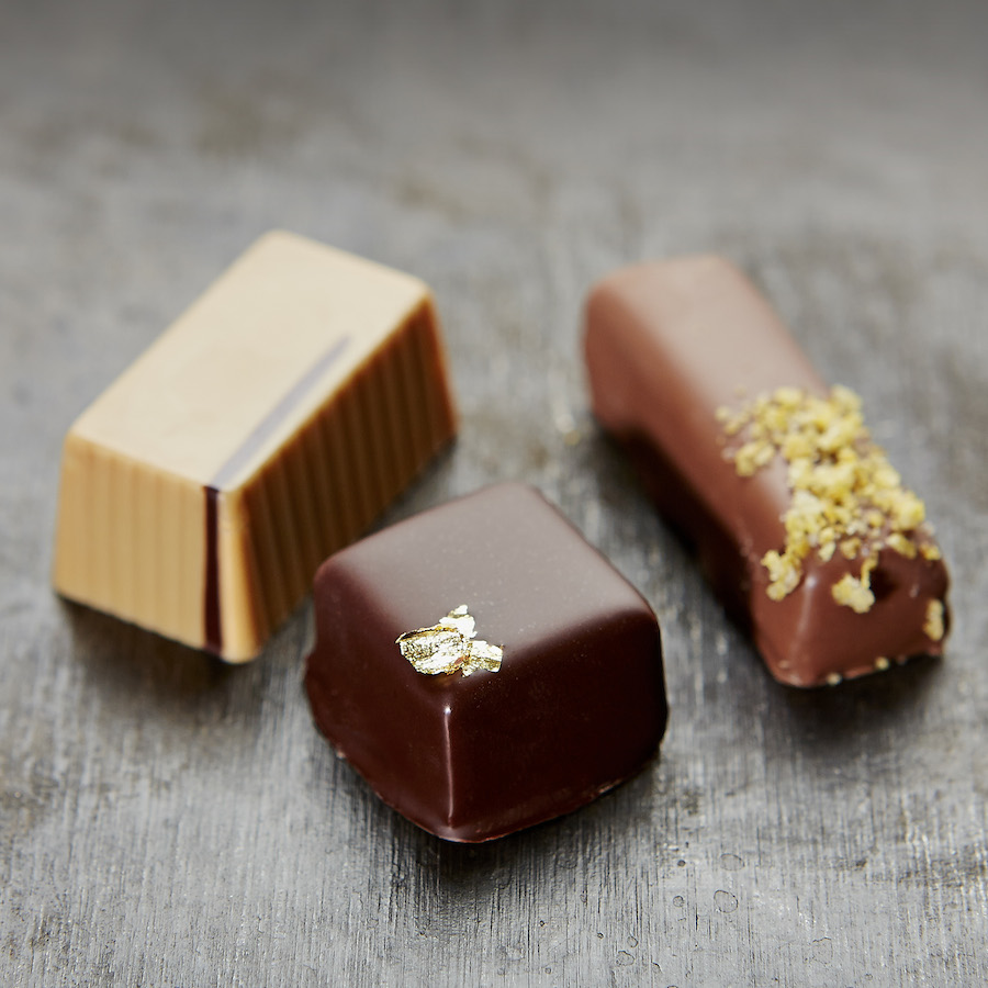 Smukke chokolader - både visuelt og smagsmæssigt. Foto: Flemming Gernyx