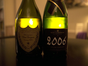 Champagnetest: 2006 Moët Grand Vintage vs. 2004 Dom Pérignon
